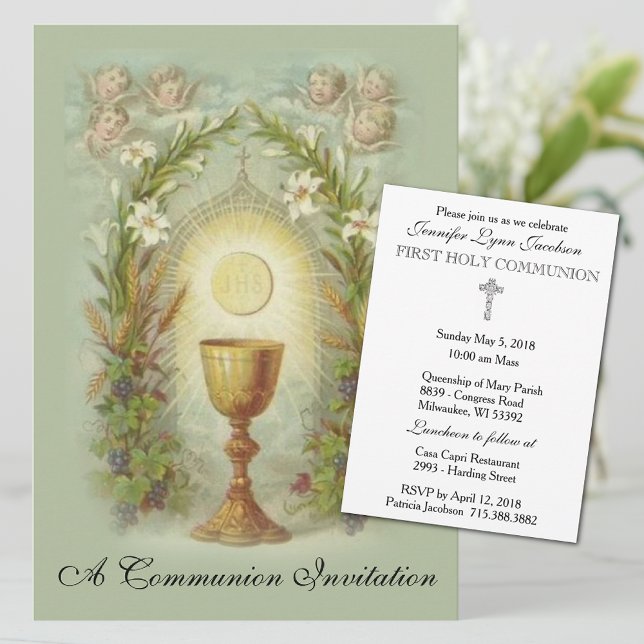 Invitation de la première communion catholique (Créateur téléchargé)