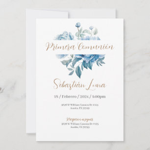 Invitation de la première communion garçon
