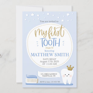 Invitation de la première fête de la dent pour un 