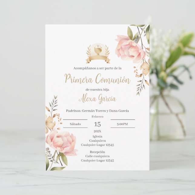 Invitation de la première sainte communion (Debout devant)