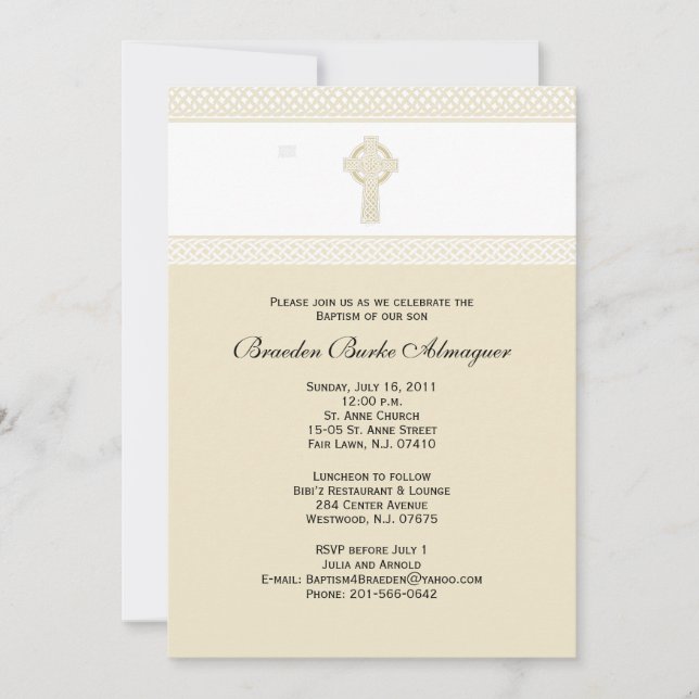 Invitation de la première sainte communion (Devant)