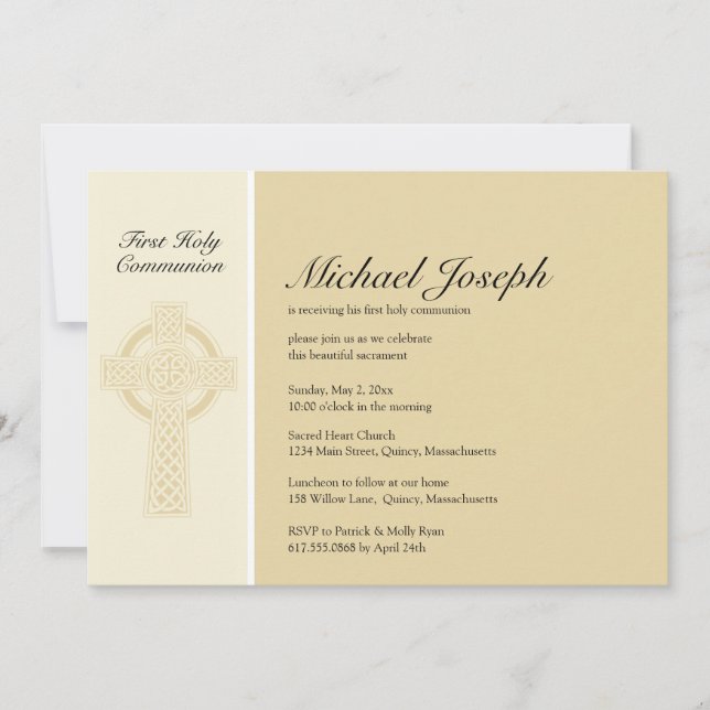 Invitation de la première sainte communion (Devant)