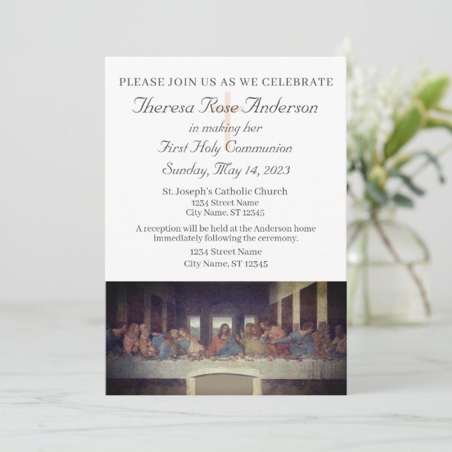Invitation de la première sainte communion (Debout devant)