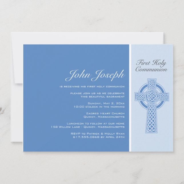 Invitation de la première sainte communion (Devant)