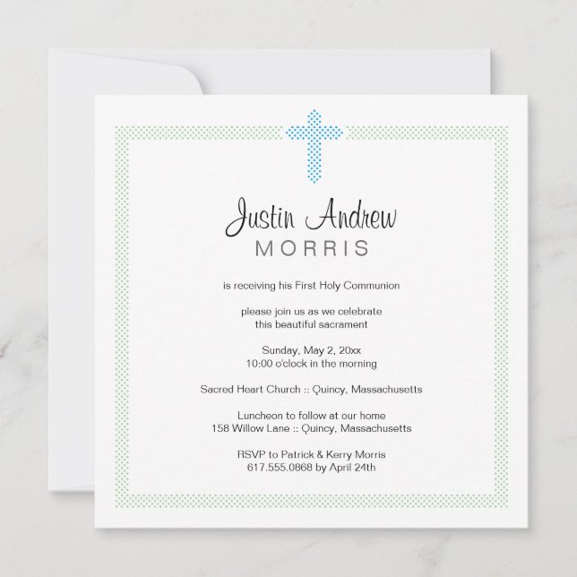 Invitation de la première sainte communion (Devant)