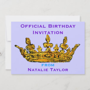 Invitation de la princesse Gold Crown