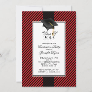 Invitation de la Red Stripe Graduation Party