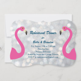 Invitation de la répétition de Flamant rose en arg