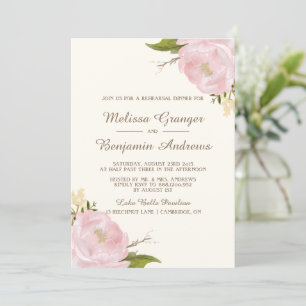Invitation de la répétition des pivoines roses vin