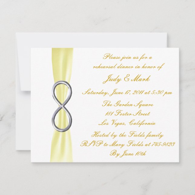 Invitation de la répétition du Mariage de l'infini (Devant)