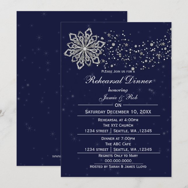 Invitation de la répétition hivernale en argent bl (Devant / Derrière)