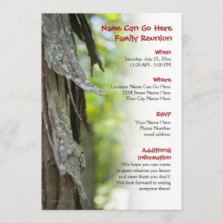 Invitation de la Réunion de famille de forêt