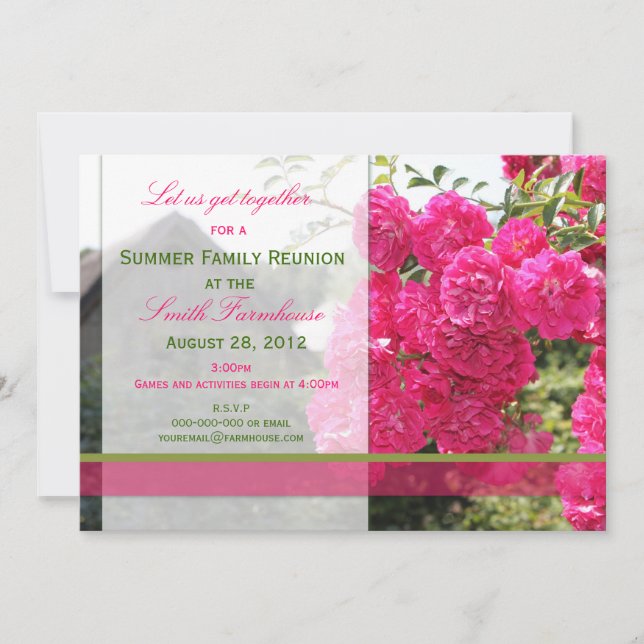 Invitation de la Réunion de Fleurs et Fermes (Devant)