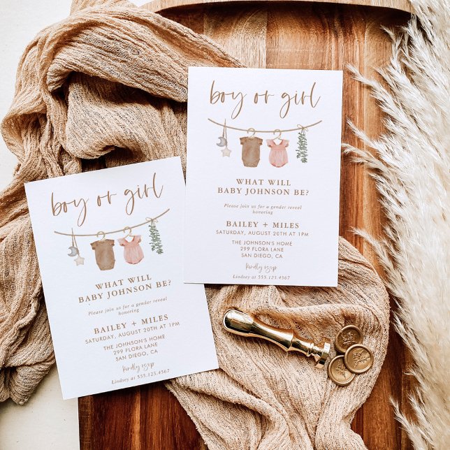 Invitation de la révélation de genre Boho | Révéla (Créateur téléchargé)