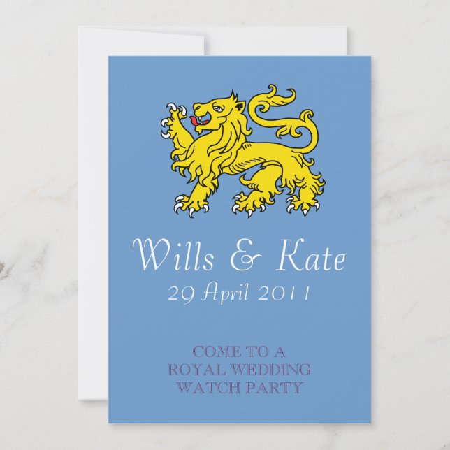 Invitation de la Royal Mariage Watch Party (Blue) (Devant)