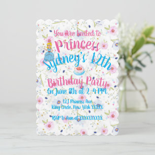 Invitation de la Royal Princess Birthday Party