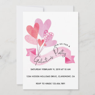 Invitation de la Saint-Galentin aux ballons de coe