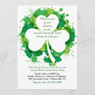 Invitation de la Saint-Patrick, Shamrock de Grunge
