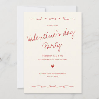 Invitation de la Saint Valentin