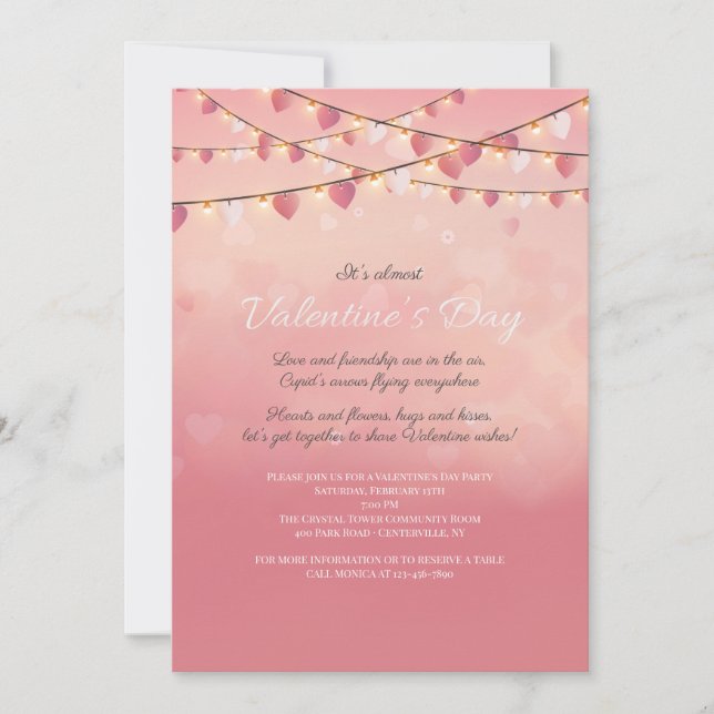 Invitation de la Saint Valentin (Devant)