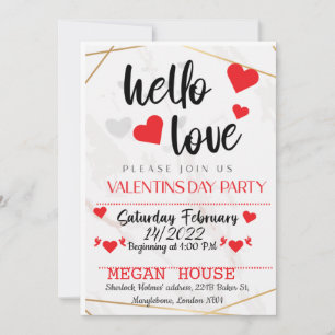 Invitation de la Saint Valentin