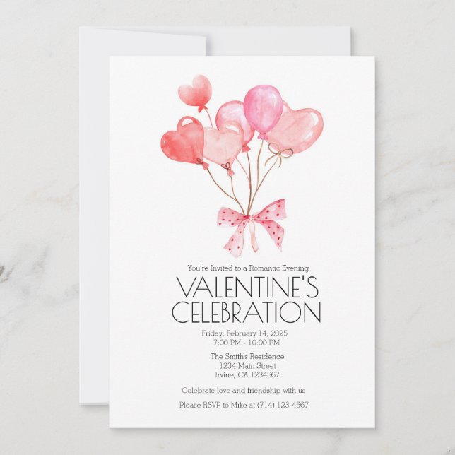 Invitation de la Saint Valentin 5x7 Invitation (Devant)