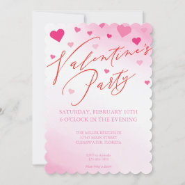 Invitation de la Saint Valentin à la fête de l'aqu