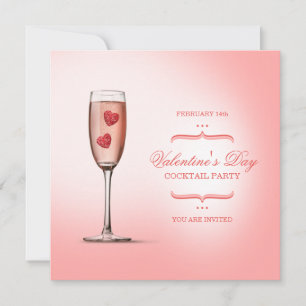 Invitation de la Saint Valentin Cocktail Party
