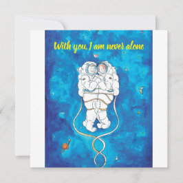 Invitation de la Saint Valentin Couple d'astronaut