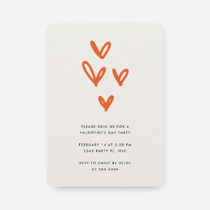 Invitation de la Saint Valentin moderne avec coeur