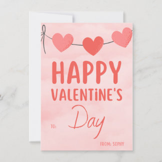 Invitation de la Saint Valentin rose moderne