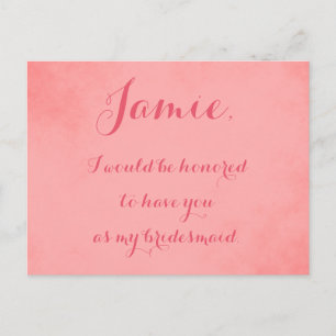 Invitation de la servante de Pink Parchment