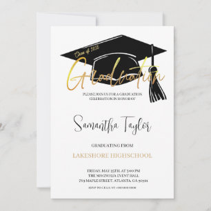 Invitation de la soirée chic Graduation