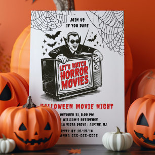 Invitation de la soirée cinéma Halloween