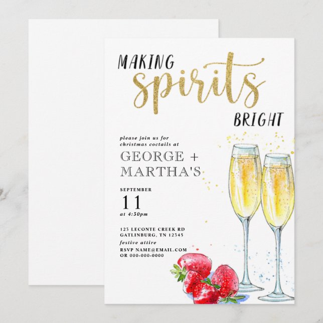 Invitation de la soirée Cocktail de vacances modif (Devant / Derrière)