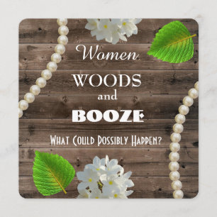 Invitation de la soirée de bachelorette Booze & Bo