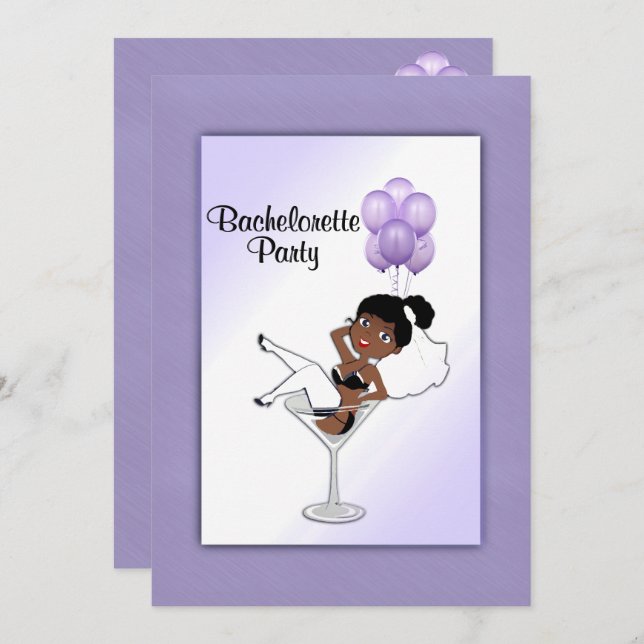 Invitation de la soirée de bachelorette de l'orchi (Devant / Derrière)