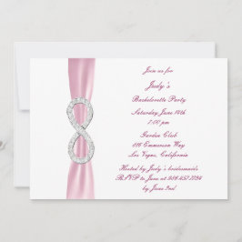 Invitation de la soirée de bachelorette rose infin