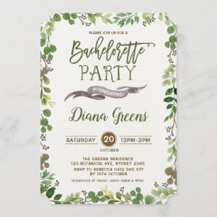 Invitation de la soirée de bachelorette Rustic For