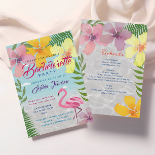 Invitation de la soirée de bachelorette tropicale
