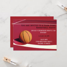 Invitation de la soirée de basket de la cour rouge