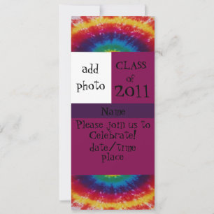 Invitation de la soirée de graduation de Tie Dye