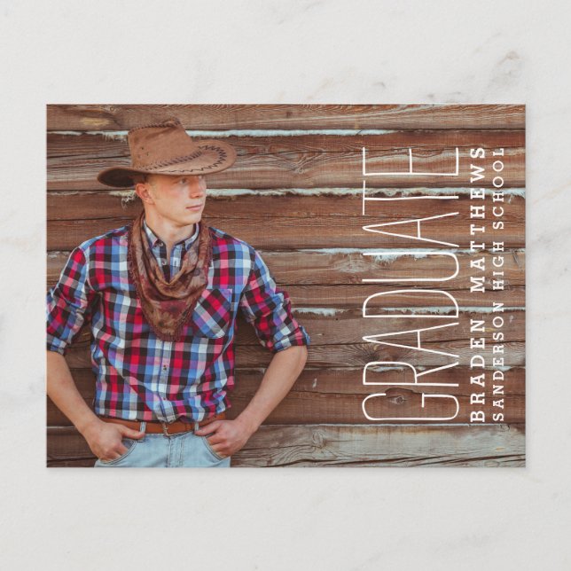 Invitation de la soirée de graduation en typograph (Devant)