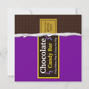 Invitation de la soirée de la barre de bonbons au 