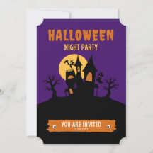 Invitation de la soirée d'Halloween