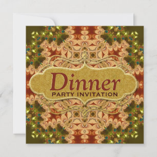 Invitation de la soirée Dîner en dentelle roulée P