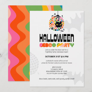 Invitation de la soirée Disco Ball Halloween