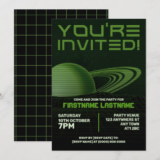 Invitation de la soirée Green Retrowave