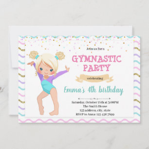 Invitation de la soirée gymnastique pour enfants