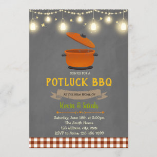 Invitation de la soirée Potluck BQ
